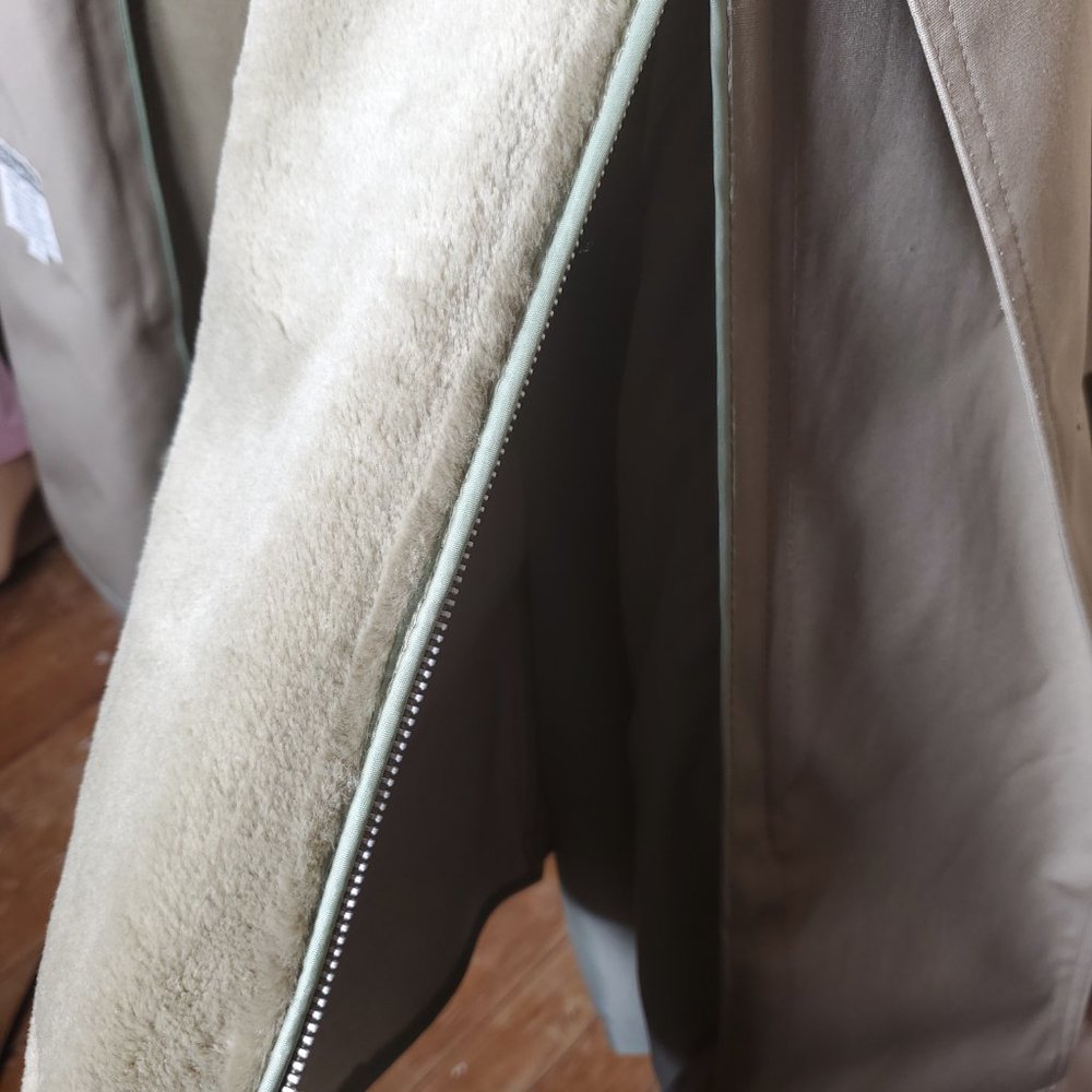 Vintage 80's Men's Beige Double Breasted Trench Coat - 46R - Misty Harbor - Like - Picture 10 of 14